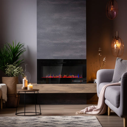 Termofol 1326 Electric fireplace | Built-in model with realistic flame effect &amp; Wi-Fi operation