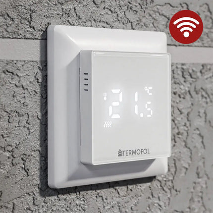 Termofol TF-H6-WiFi-White – Slimme Thermostaat met Wi-Fi voor Vloerverwarming