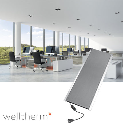 Welltherm WT-St0100 Schreibtischheizung | 100W -Infrarotpanel mit Dimmer Place4Shop