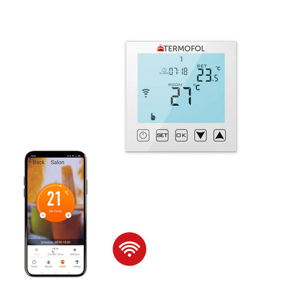 Termofol TF-WiFi-White-Smart thermostat with Wi-Fi for Underfloor Harming